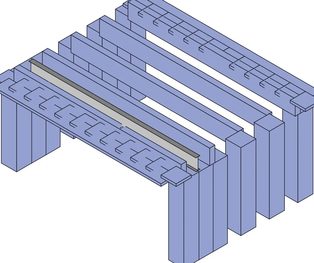 Modelo estructural 3D de un puente vehicular